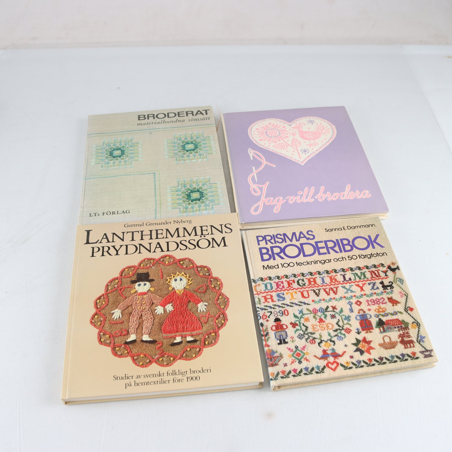 Bokpaket om broderi, 4 vol.