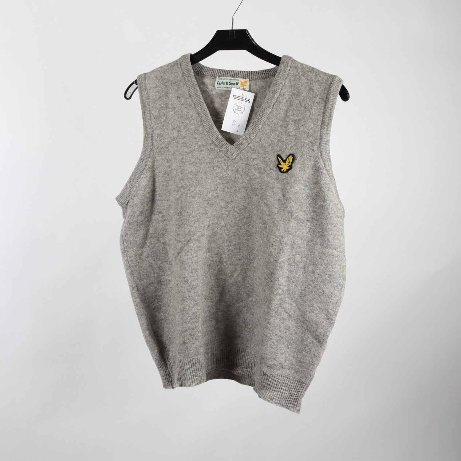 Väst, Lyle & Scott, grå, lammull, stl. 40